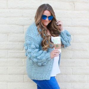 NEW Light Blue Bubble Cardigan
